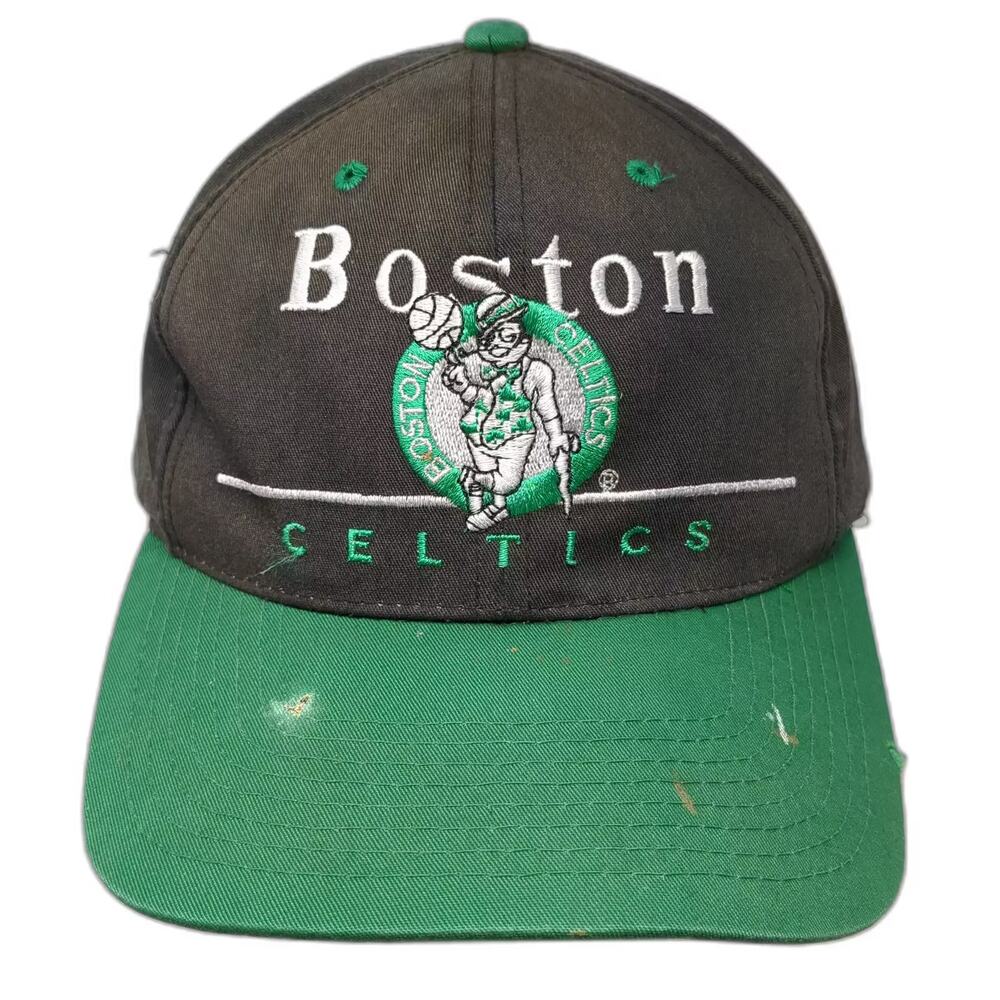 Twins Enterprise Boston Celtics NBA Cap Black Green Snapback Hat Basketball OS